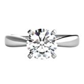 14K white gold solitaire engagement ring with 1 round brilliant cut ALTRTM Created Diamond weighing approximately 1 1/2 ct. tw.